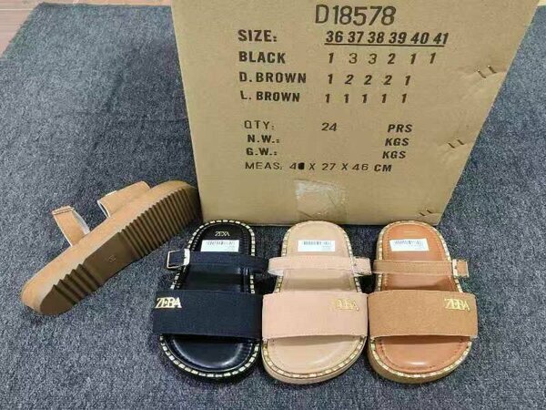 Sandales femme larges D18578 semelle épaisse