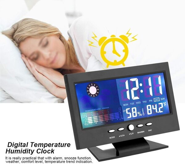 Horloge numérique météo LED