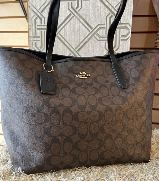 Sac à main COACH en cuir marron