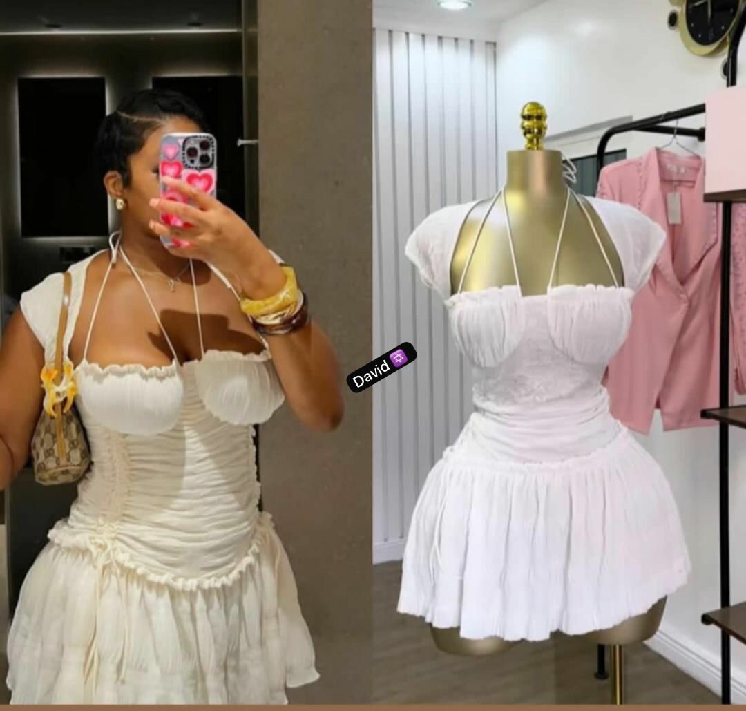 Robe blanche élégante femme