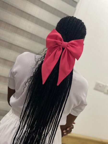 Hair bow ribbon clip