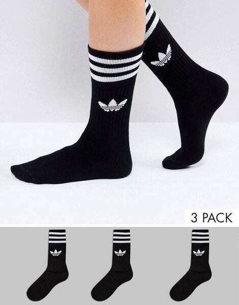 Chaussettes sport noires 3 paires