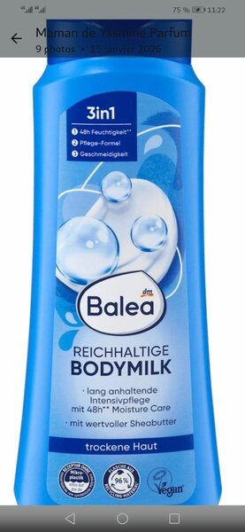 Balea Body Milk 3 en 1 pour peau sèche