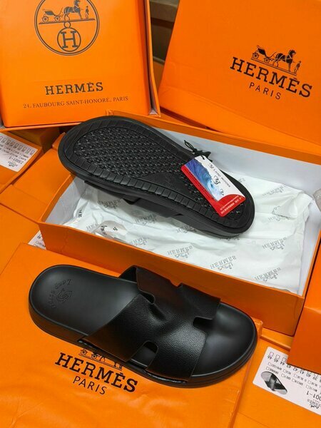 Sandales Hermès noires homme (sans carton)