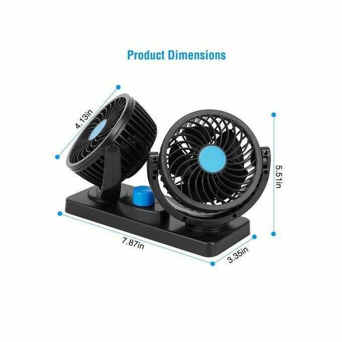 Ventilateur Voiture Rotatif 360°