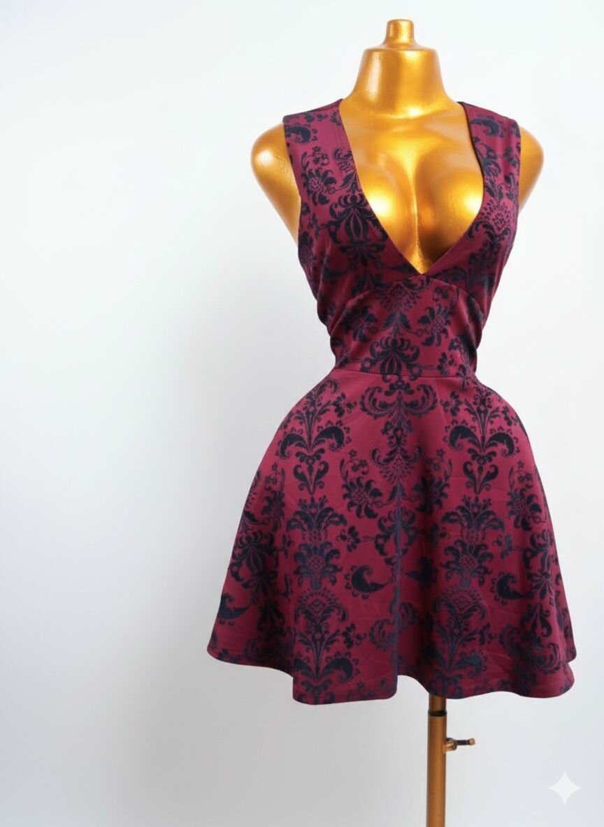 Robe évasée à motifs élégants