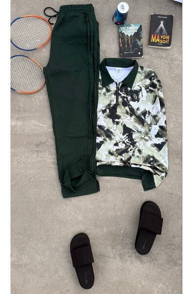 Tenue de sport camouflage élégante