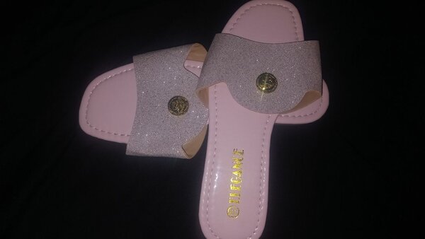 Sandales roses pailletées