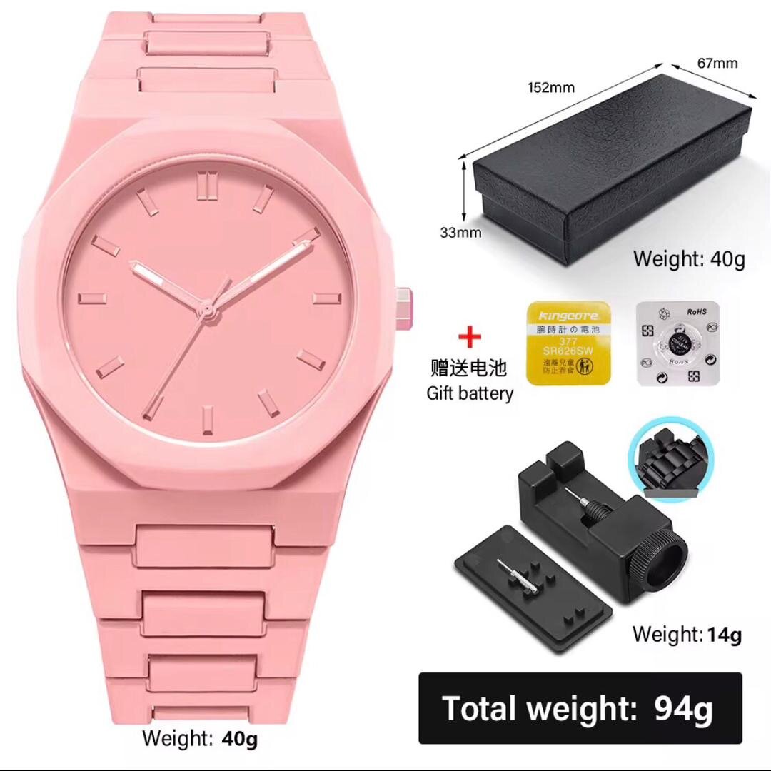 Montre rose élégante