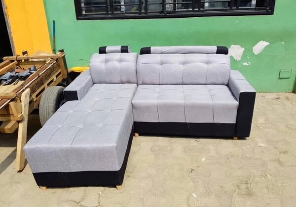 Canapé d'angle moderne gris