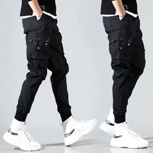 Pantalon cargo noir homme