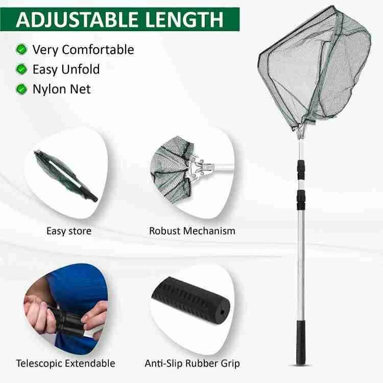 210cm Long Collapsible Fish Scoope Net For Cat Fish, Tilapia