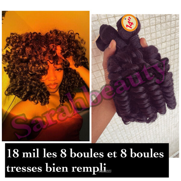 Extensions cheveux bouclés 14"