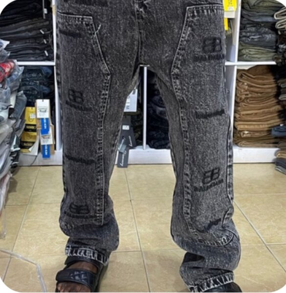 jeans black wide balenciaga