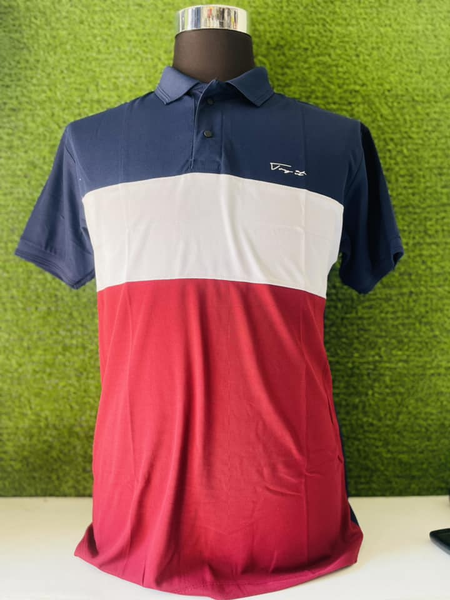 Polo bleu blanc rouge