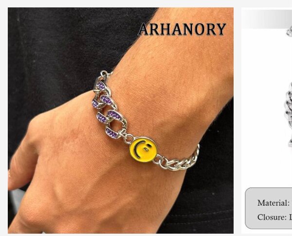 Bracelet en acier doré