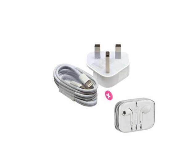 Fast charger plus brush lightening earpiece for iPhone