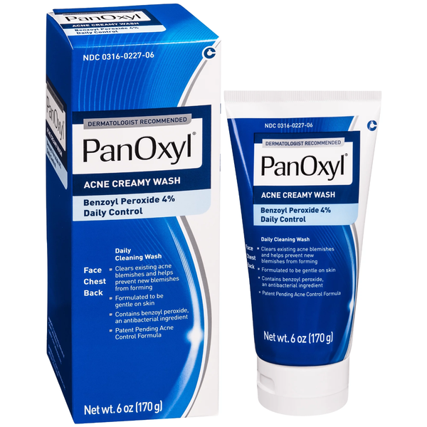PanOxyl Acne Creamy Wash Benzoyl Peroxide 4% Daily Control