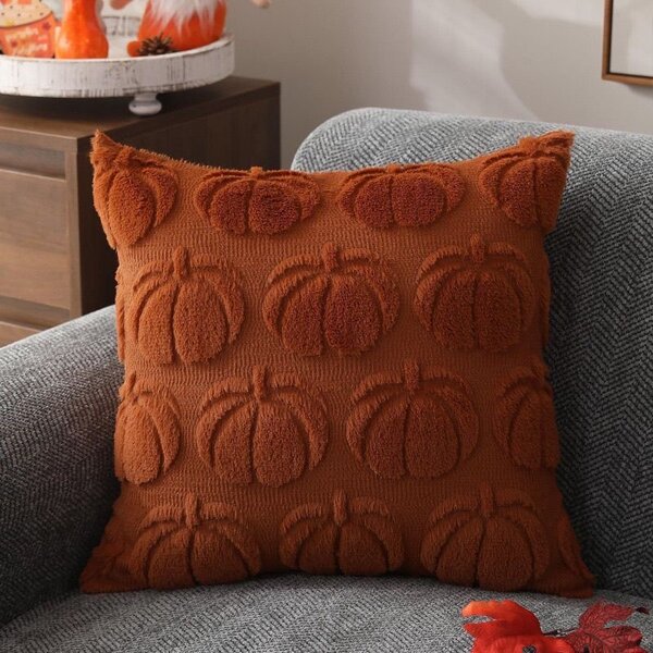 Coussins tricotés citrouille