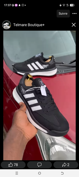 Chaussures de sport noires homme