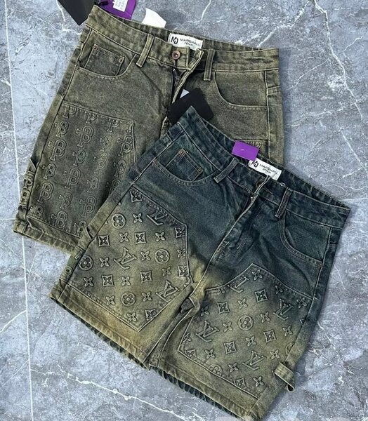 Shorts en jean imprimés