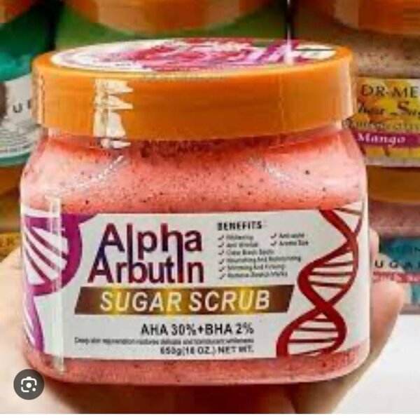 Alpha abutin sugar scrub