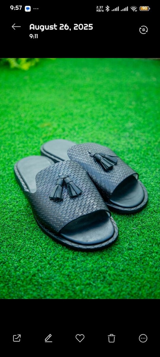 Sandales en cuir tressé