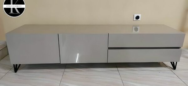 Meuble TV moderne gris