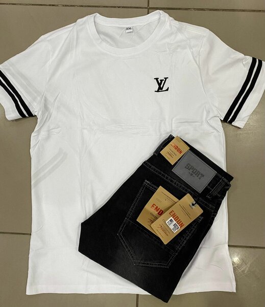 Men combo, trousers and t-shirts