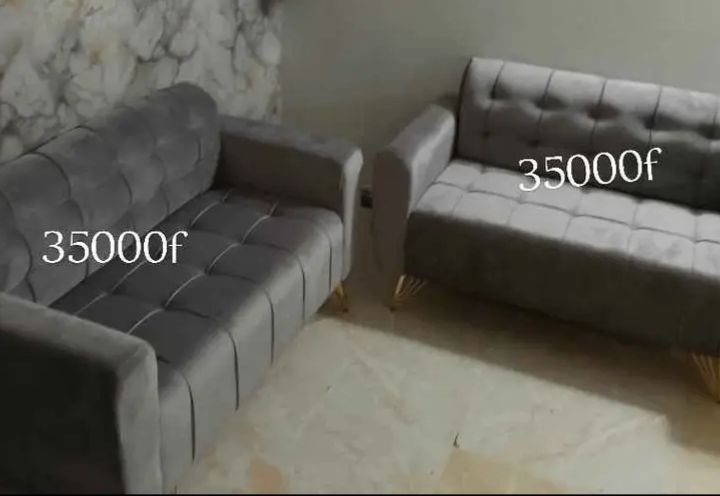 Canapé moderne gris en velours