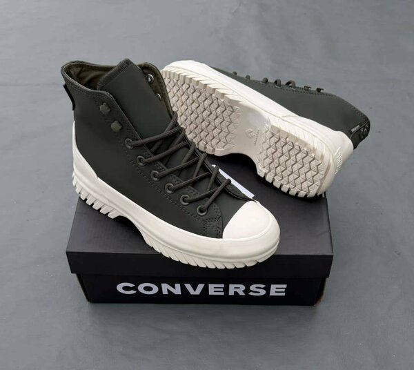 Baskets montantes vertes Converse
