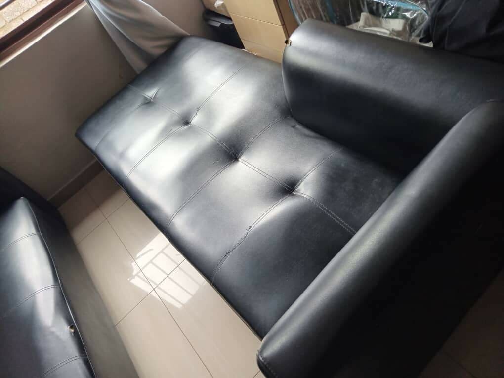 Leather L Shaped couch