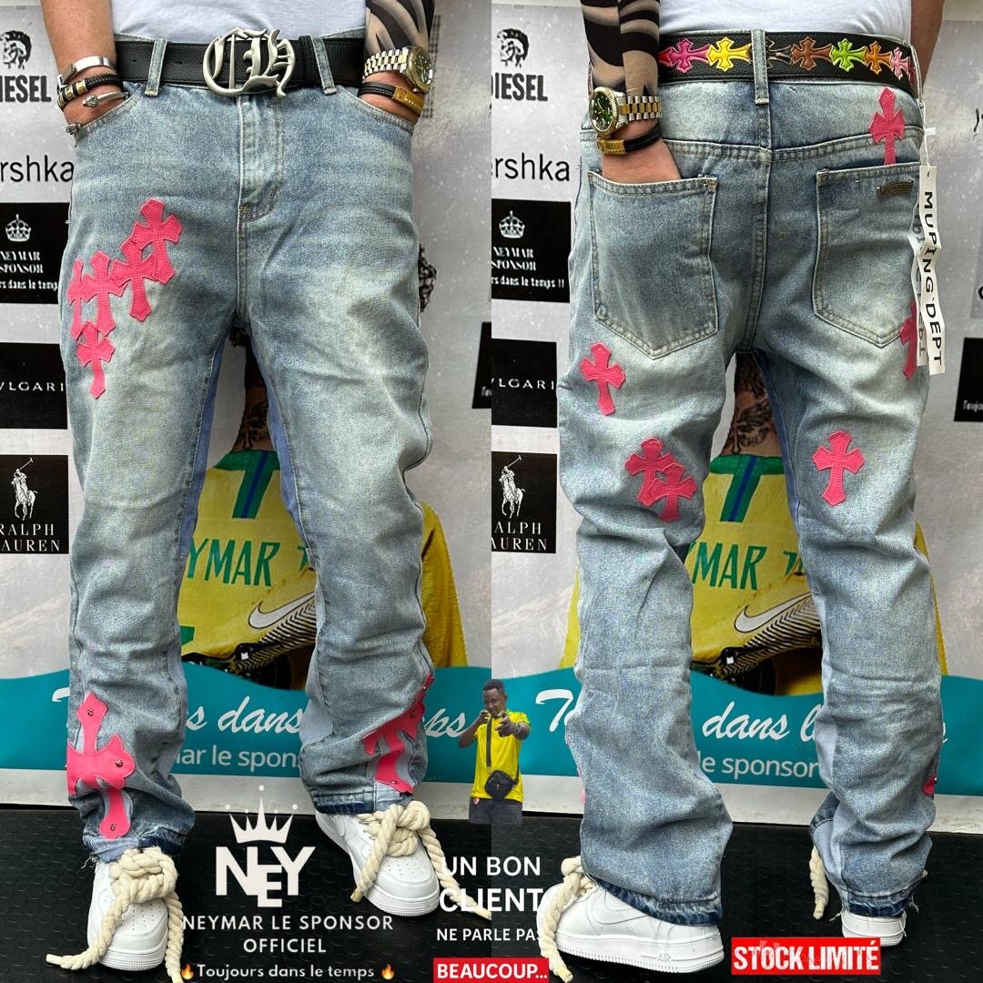 Jean streetwear brodé