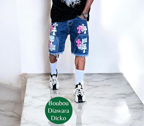 Shorts en jean style graphique