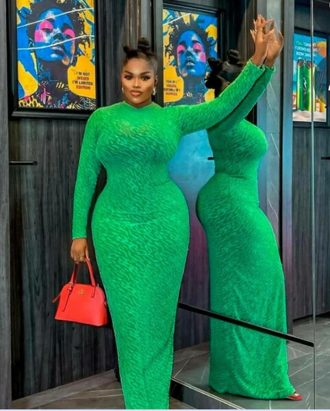 Robe longue chic verte