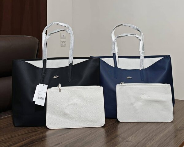 Sac cabas Lacoste réversible avec pochette