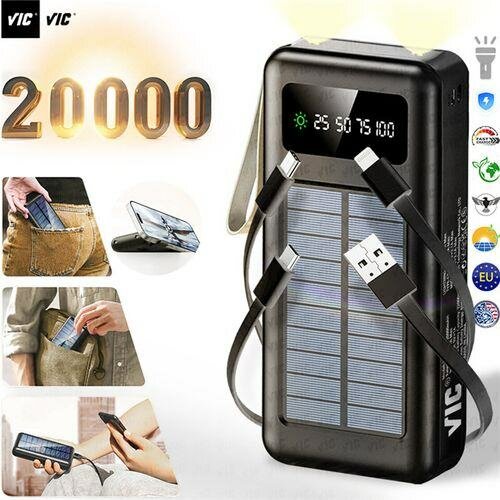 Power bank solaire 20000mah