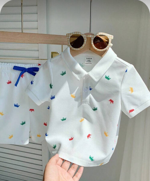 Ensemble Polo Bébé Couronnes