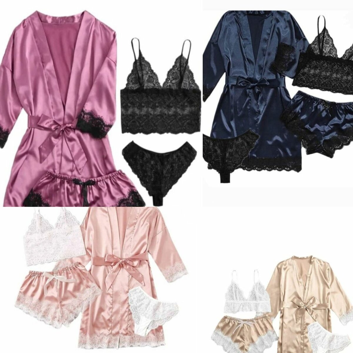 Women's 4 piece pajamas set