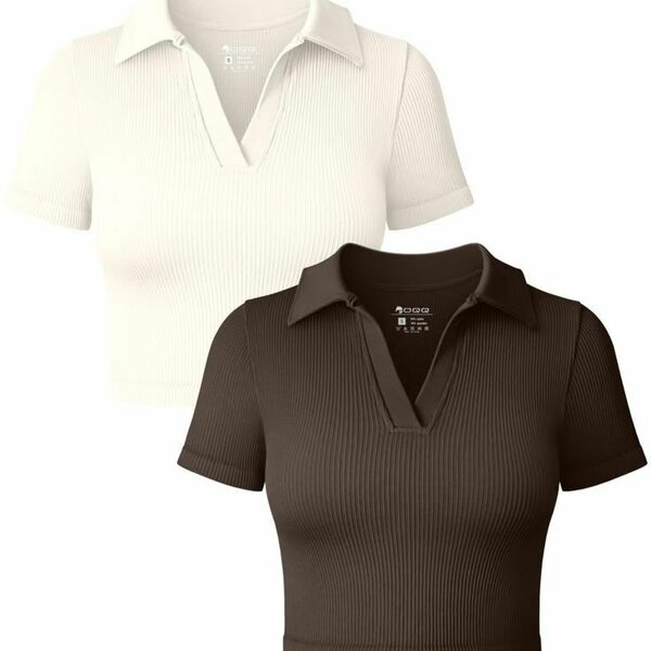 T-shirts à col polo côtelés