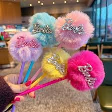 Stylos à pompons Barbie
