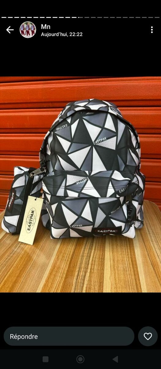 Sac à dos moderne géométrique