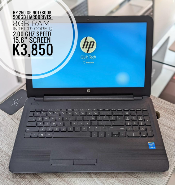 hp250 g5 notebook 500gb 8 gb