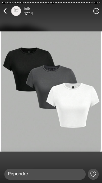 Lot de T-shirts crop