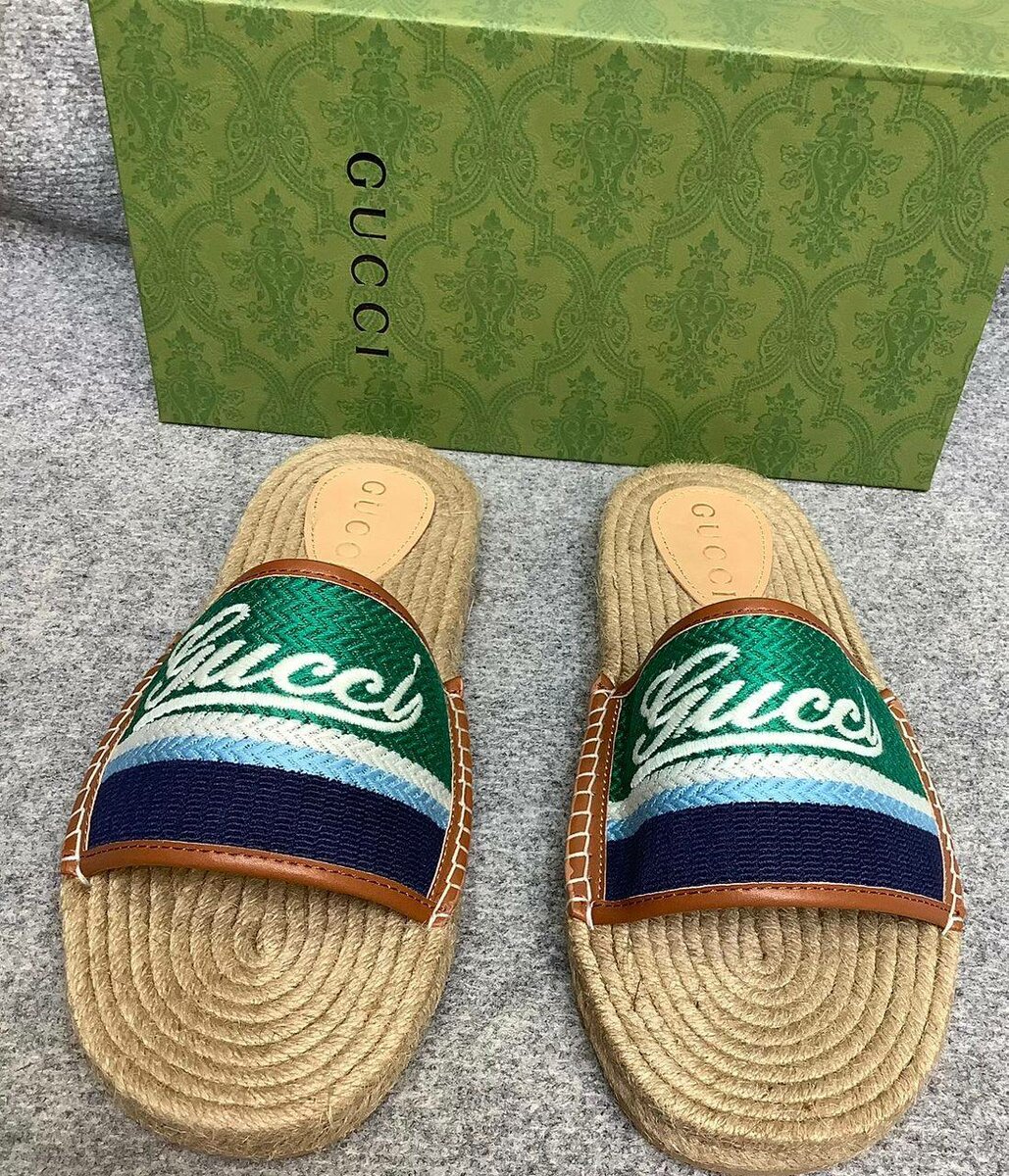 Sandales Gucci en jute