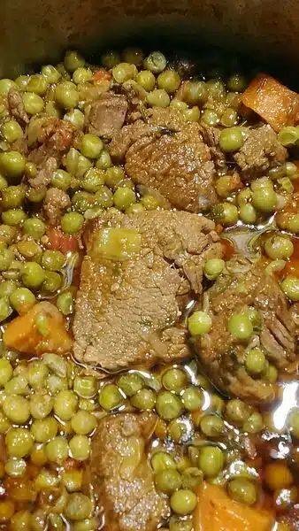 Ragoût de bœuf aux petits pois
