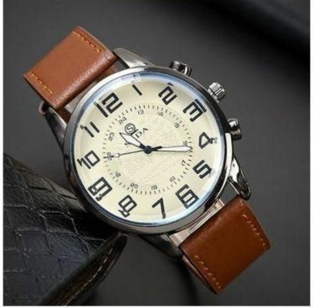 Montre classique en cuir