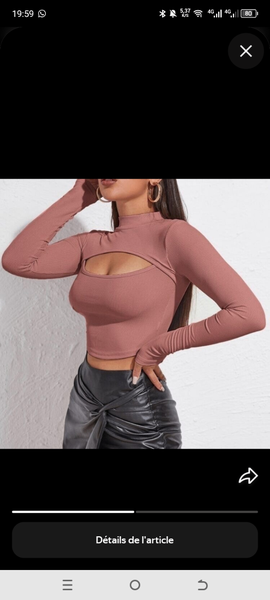 Top court à manches longues