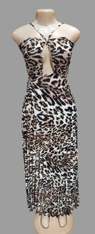 Robe longue léopard chic