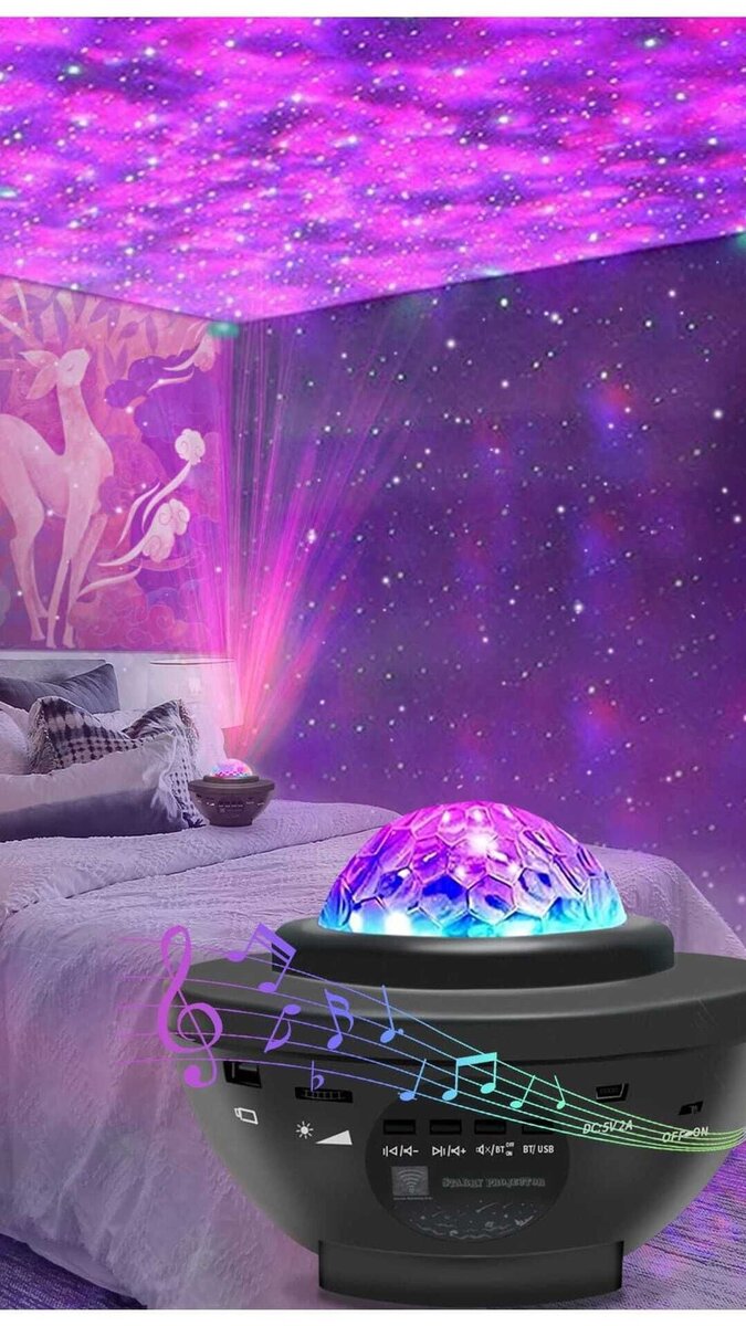 Projecteur Étoile LED Musique Bluetooth